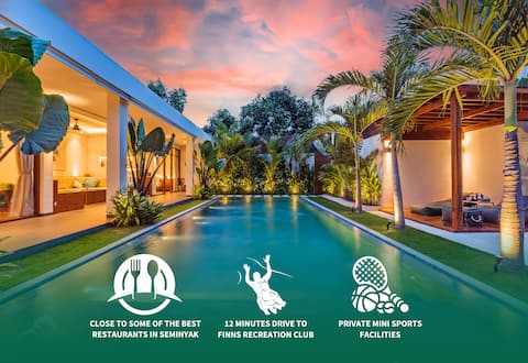 Luxe Villa Near Seminyak with Pool & Sports Court