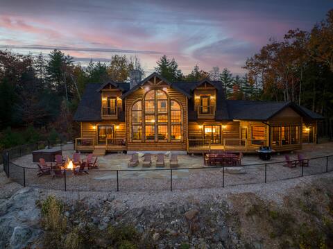 Luxurious Big Bear Log Home at Newfound Lake