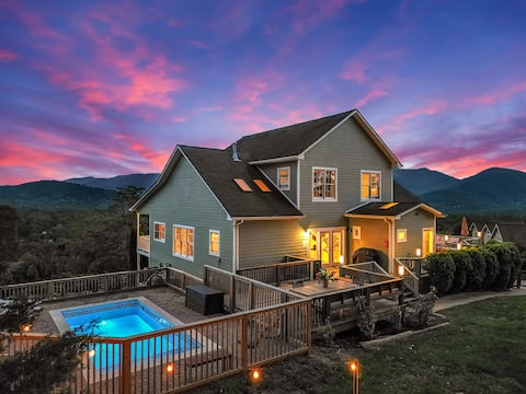 Asheville 7/4 Mansion, Views, Pool, Spa, Gameroom