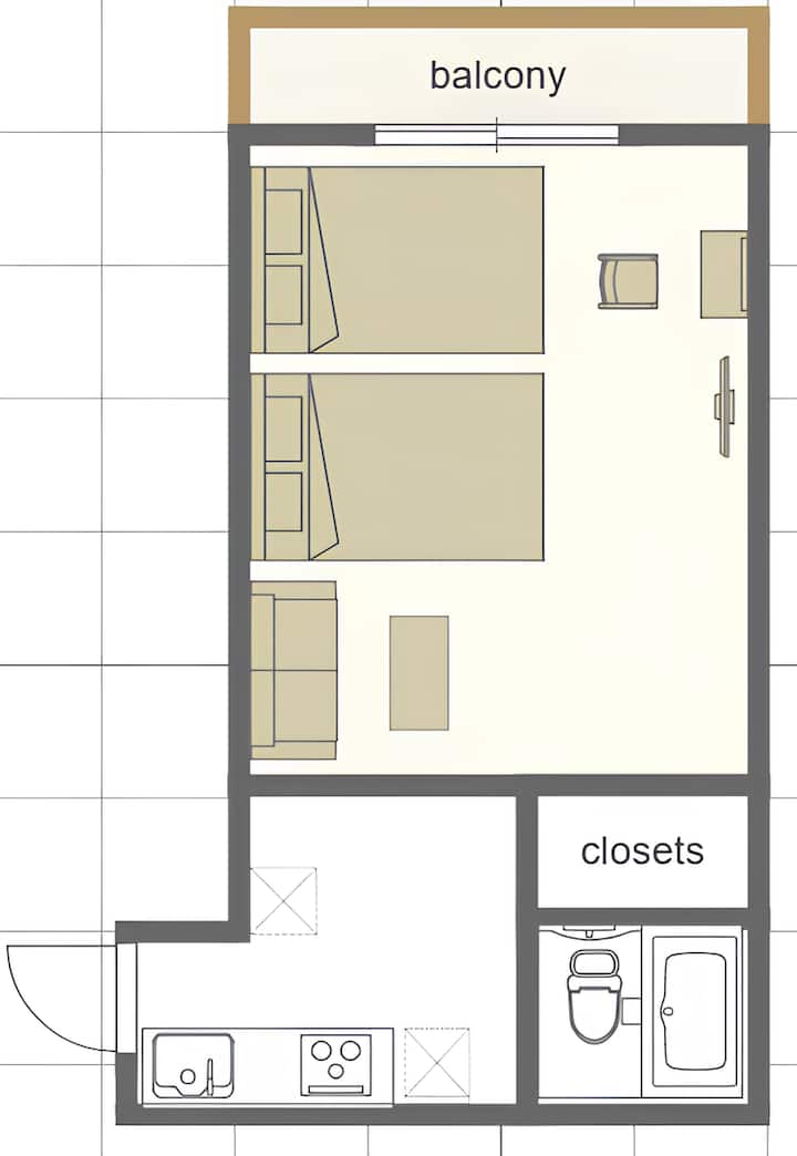 桜島・屋久島行きの港迄1.5km/市街地の中心/台所付広い部屋/kaibundo Apartment - Kagoshima