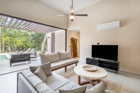 XpuHa Paradise: 3BR, Priv Pool, BeachClub included