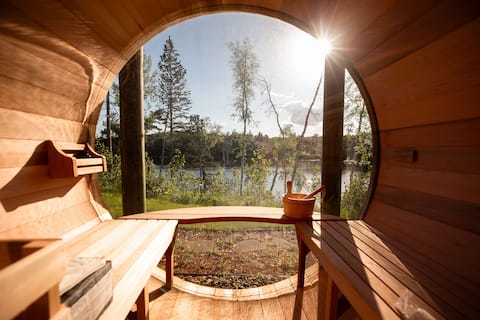 Luxury Dual-Cabin Retreat + Sauna on Leech Lake