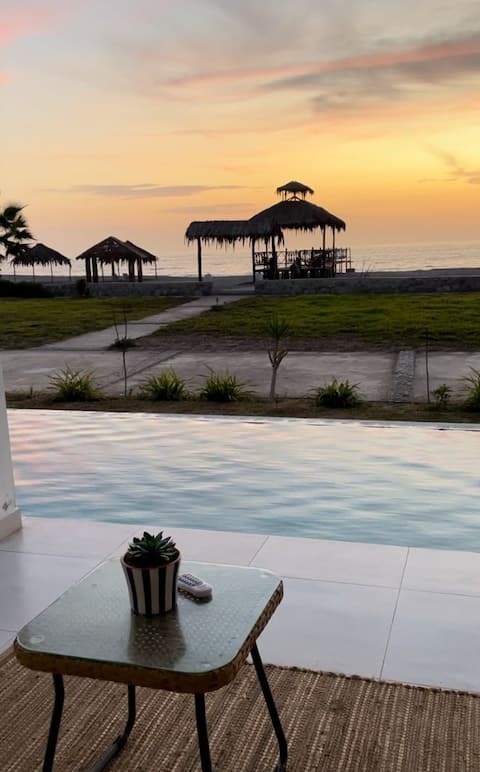 Beautiful oceanfront house with a private pool