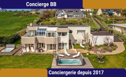 F1-Villa sea-side view on foot, spas-10min from Brest