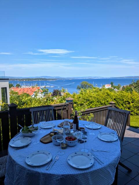 Spectacular view & charming house in Vollen centre