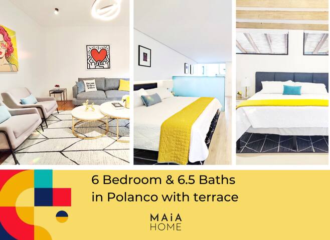 House @ Polanco’s Heart: 6 BR & 6.5 Baths