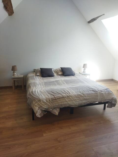Private bedroom and bathroom