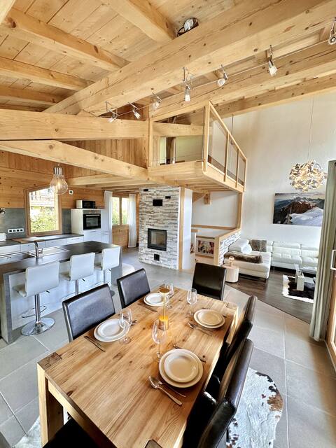 Chalet 6 people, mountain view, 3 min from Megève.