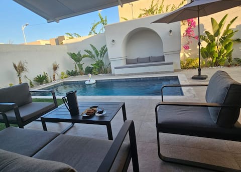 Mediterranean-style villa with pool