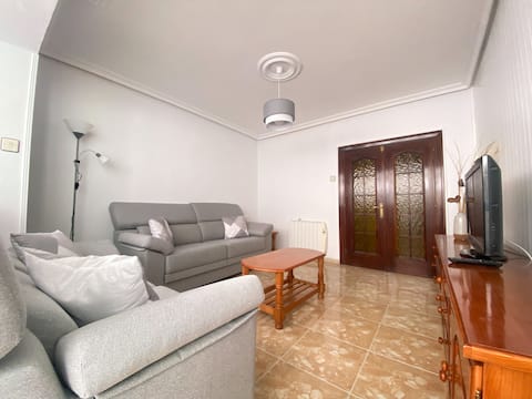 Spacious apartment, on the beach with lots of light