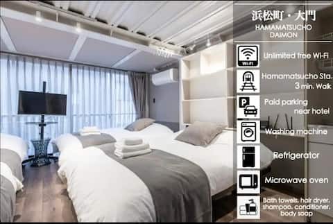 Access is available/Best use on the Yamanote Line/3 minutes on foot from Hamamatsucho Station 5 minutes on foot from Daimon Station/Near the station/Up to 8 people SS