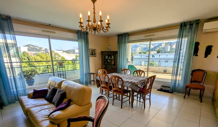 T4 105m² Dernier éTage Grande Terrasse Mazargues - Marseille