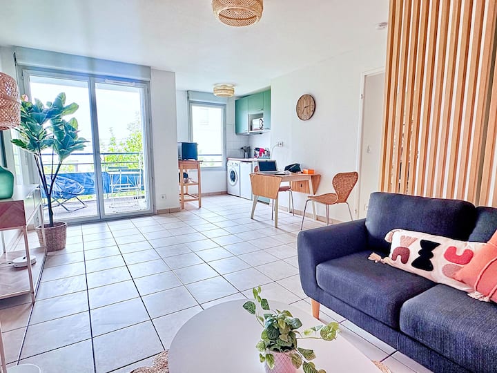 T2 Lumineux Terrasse & Parking Part-dieu La Doua - Villeurbanne