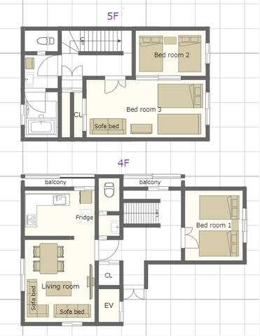 L-140㎡/Maisonette type/Elevator/Max 19pp/Free wifi gallery image 5