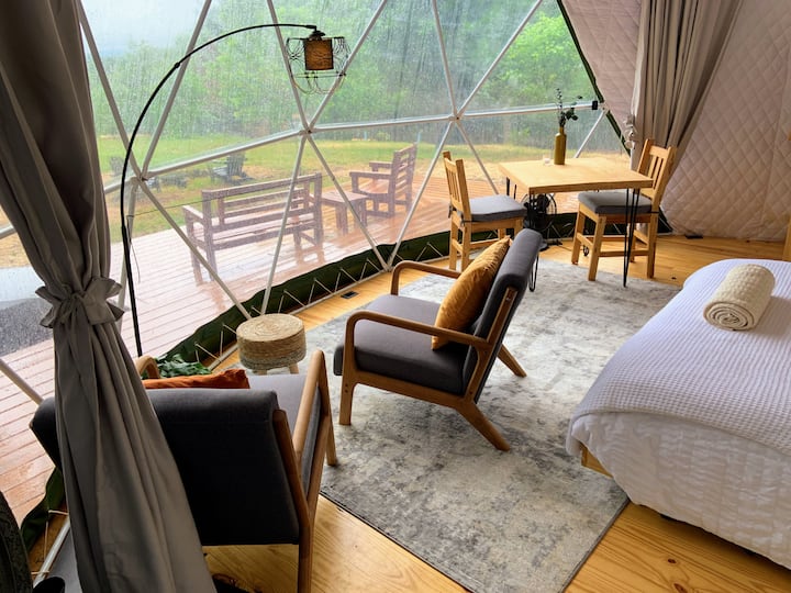 Glamping Cozy Dome W/ Hot Tub + Sauna | Mtn Views - Blue Ridge Mountains