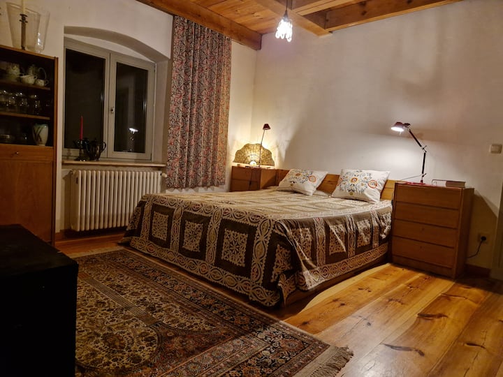 Garden apartment bedroom 1 is a through room