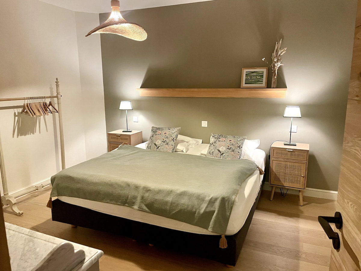 Დიდი ორადგილიანი საწოლი 180სმ x 200სმ, ხარისხიანი ლეიბი