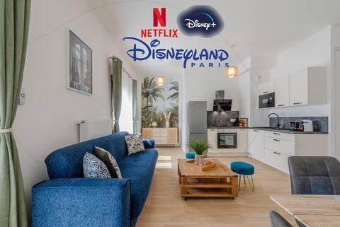 7mn from Disney Cosy Flat 3 pieces- Parking,