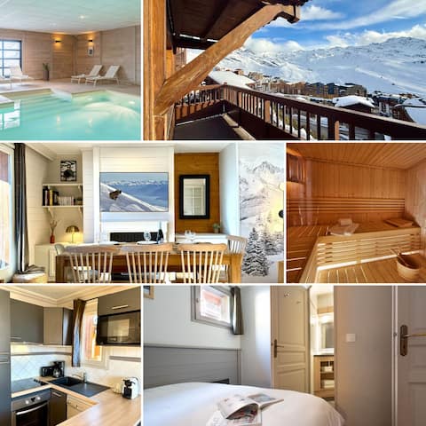 Cozy 4 rooms 6-8 pers, SKI IN, SPA, swimming pool, 62 m2