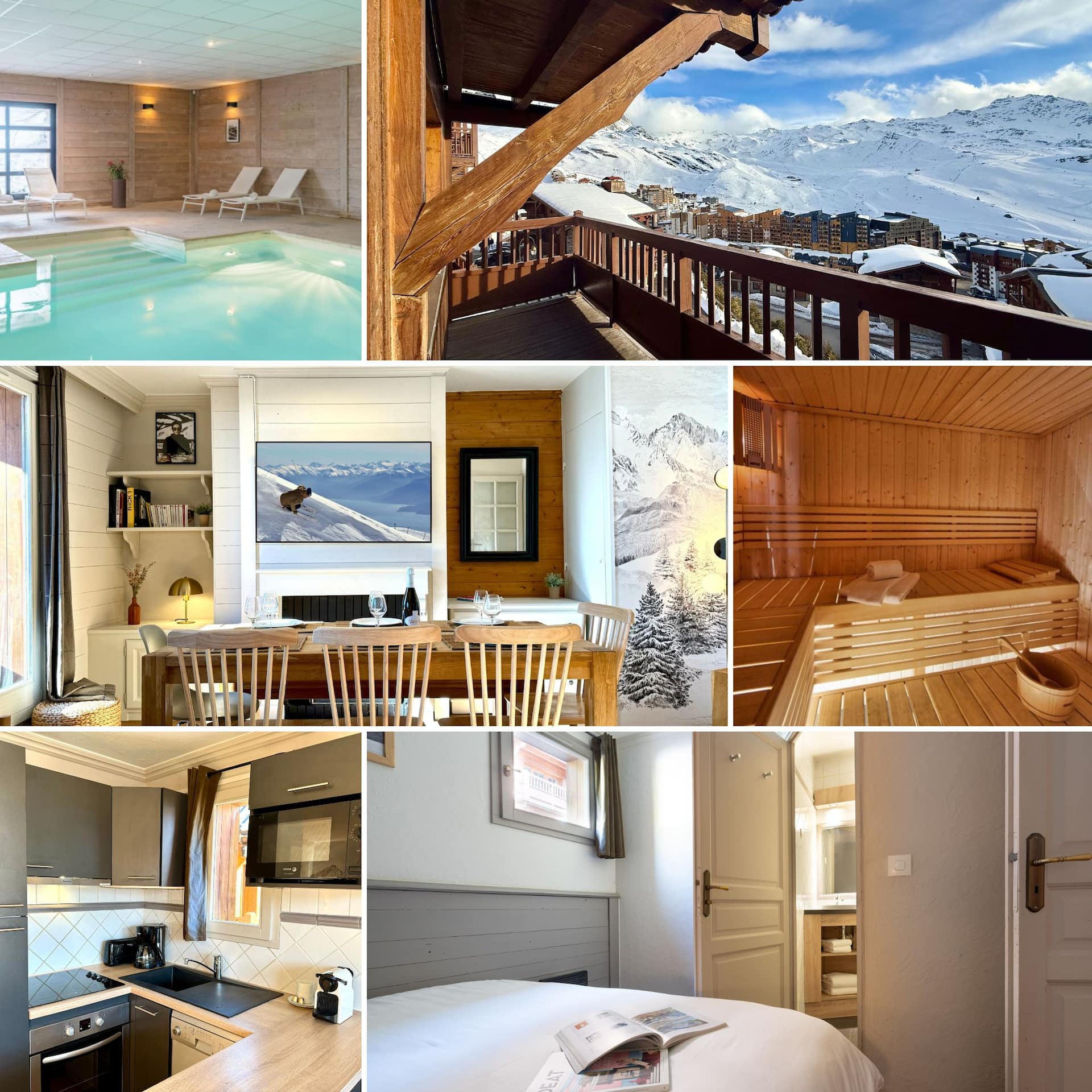 Cozy 4 rooms 6 people, SKI IN, SPA, swimming pool, 62 m2