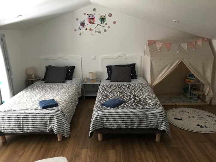 2 single lits 90x190