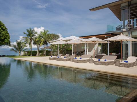 6BR Beachfront Villa w/ Kids Area | Natai Beach