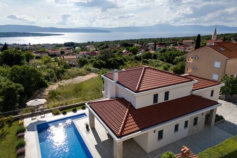 Villa -pool, view " Traveler" agency Krk ID 2406