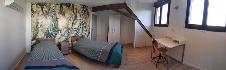 chambre climatisée
2 lits simples 90x200