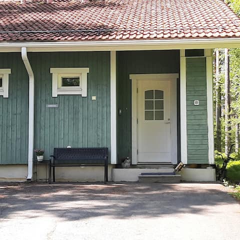 A semi-detached house with a sauna.