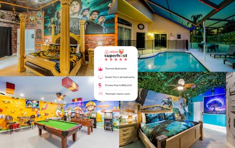 No Airbnb Fees! Themed w/ Pvt Game Room/Pool 23931