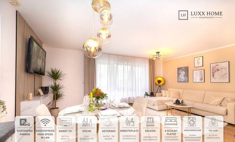 Luxx Home BC, central for 4 people balcony parking