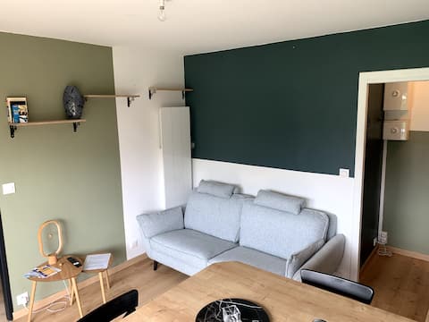 Popular Airbnb listing: Apartment with south-facing balcony beachfront in Saint Aubin Sur Mer