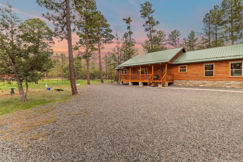 1 Acre • Log Cabin • Fire Pit • Grill • Games