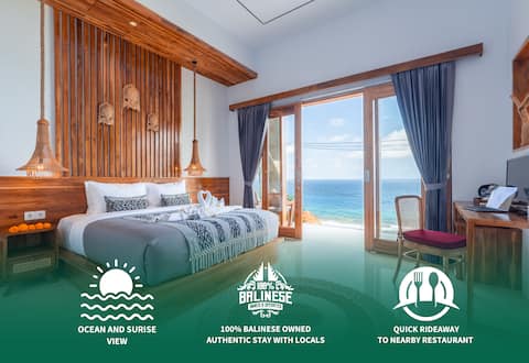 Romantic Honeymoon Room w/ Ocean View in Penida