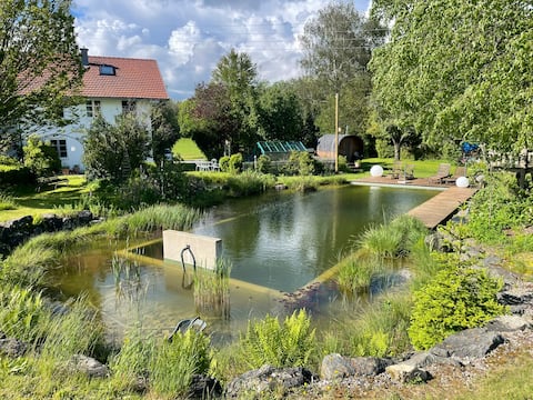 Allgäu Balance Apt. with sauna & swimming pond