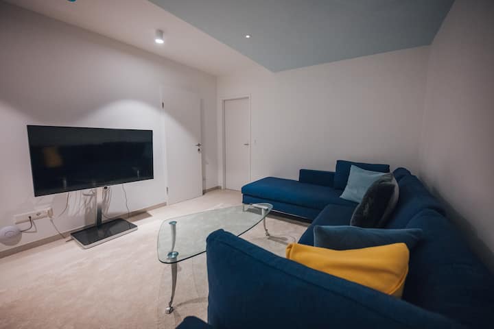 ห้องนั่งเล่นในห้องใต้ดิน