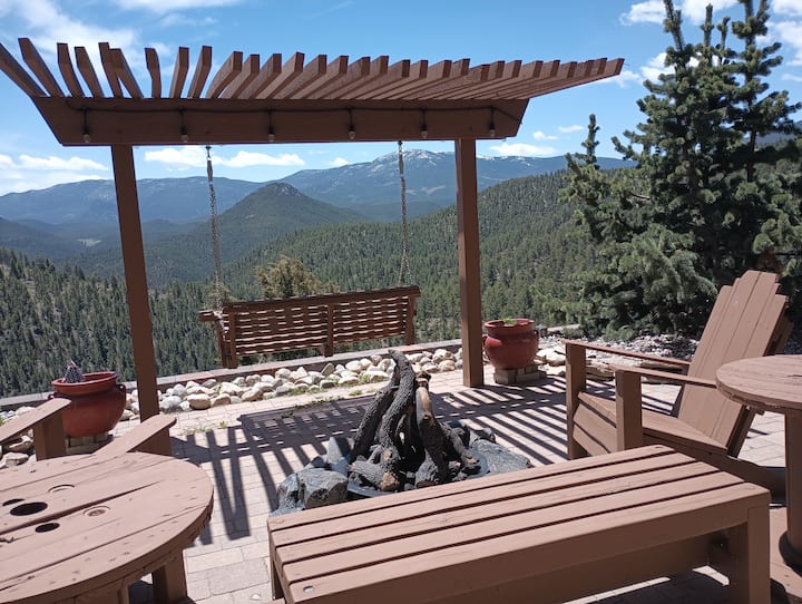 *Starry Mountain Manor* Infinity Swing, Decks, Spa - Staunton State Park, Pine