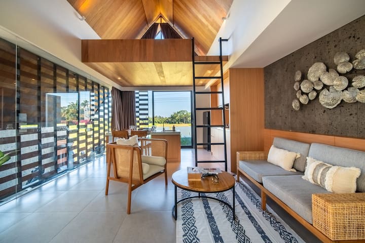 Oasis Loft - Stylish Architectural Gem Rice Views - Ubud