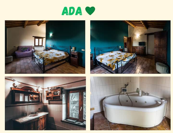 habitación doble con la posibilidad de agregar dos camas individuales 
baño adyacente compartido solo con la habitación kla (habitación 2)