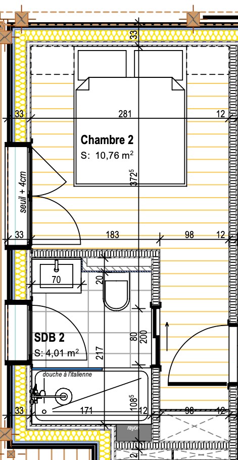 Bedroom with en-suite bathroom
