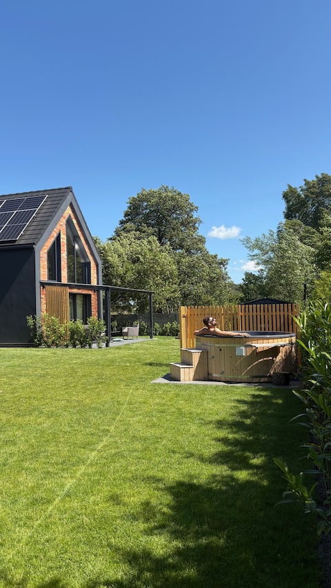 House with a garden hot tub