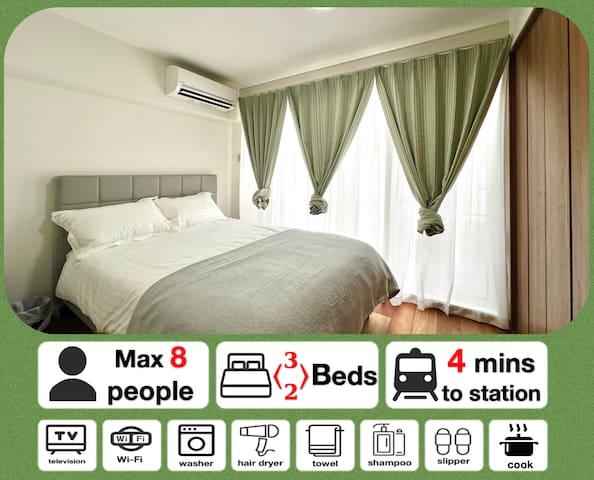 【新上超高品质房源】独享3层一户建/近车站180米/交通便利/可住8人/免费WiFi-TT0171