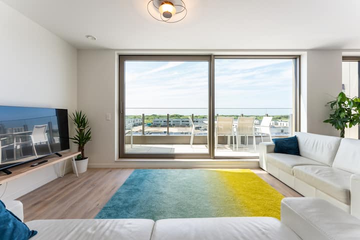 Lichtrijk En Ruim Appartement Met Zeezicht - 5p - オーストエンデ