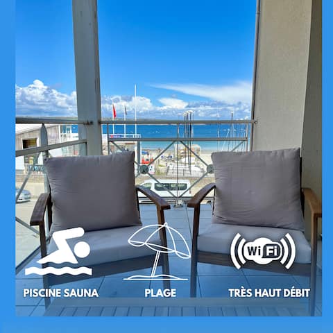 Cozy apartment, terrace with sea view