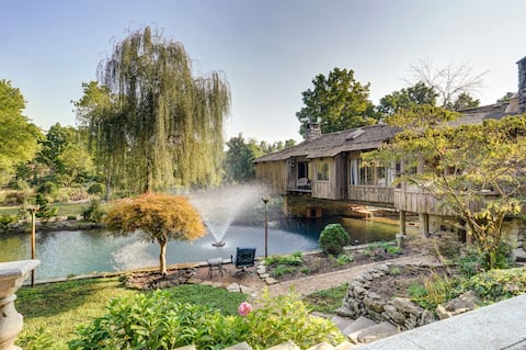 Unique home built over a lake/hot tub/2 fireplaces