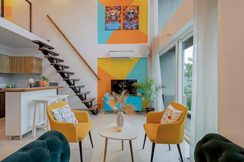 Bling by AlohaGoa:1BHK Duplex w/ Pvt Garden-Anjuna