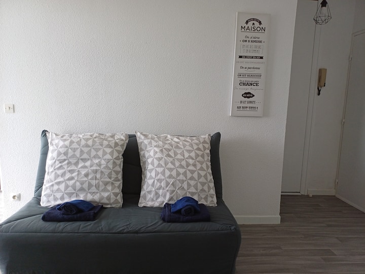 Studio Vue Mer à 300m Plage,ménage + Linge Inclus - Saint-Cyprien Plage