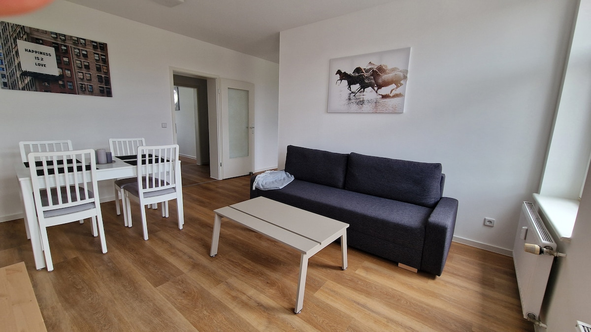 Top Airbnb: 60 qm Apartment Creuziger Str / 12 Min ins Zentrum in Kleinzschocher