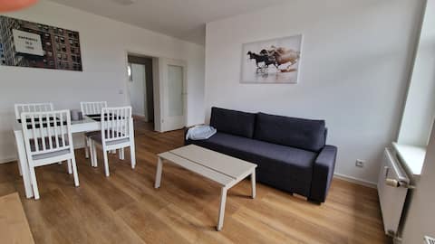 Top Airbnb: 60 qm Apartment Creuziger Str / 12 Min ins Zentrum in Kleinzschocher