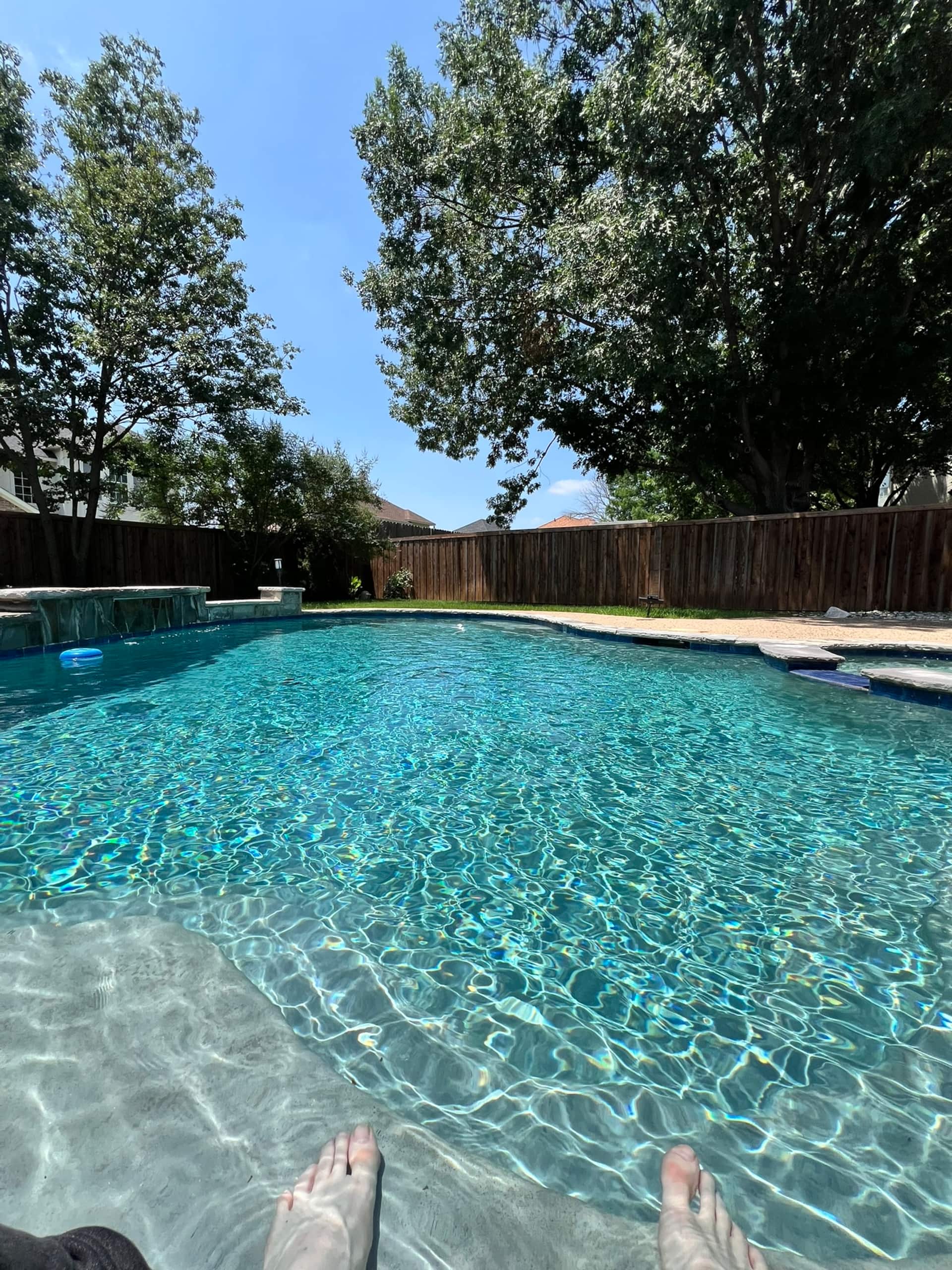 Beautiful pool with fire pit and hot tub!